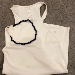 Lulu lemon tank top and headband set